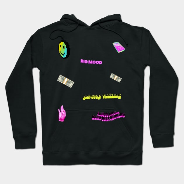 Cool 3D hydro stick pack 8 big mood, pls stop talking, money stacks, I miss you haha just kidding, ok hand Hoodie by VantaTheArtist